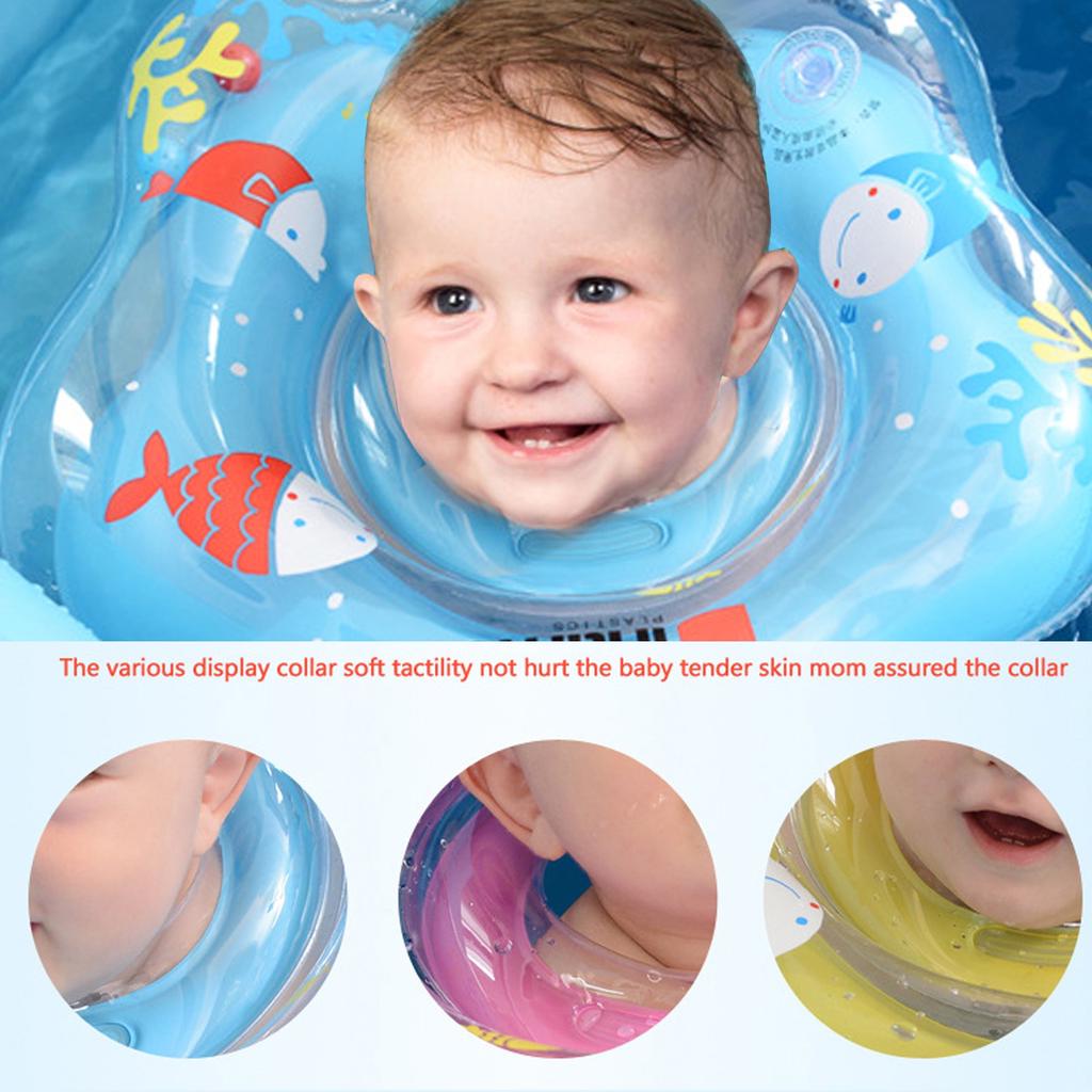 0-18months Baby Swimming Accessory Neck Ring Tube Safety Infant Float Circle for Bathing Inflatable