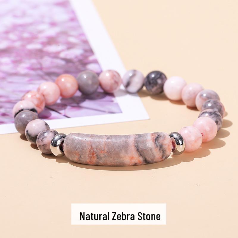 Браслет из розового кварца, зеленого авантюрина и тигрового глаза - Simple Fashion Jewelry