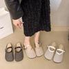 Flat-bottomed Mesh Breathable Mary Jane Cool Slippers Women's Shoes 2025 Summer New Retro Shoes