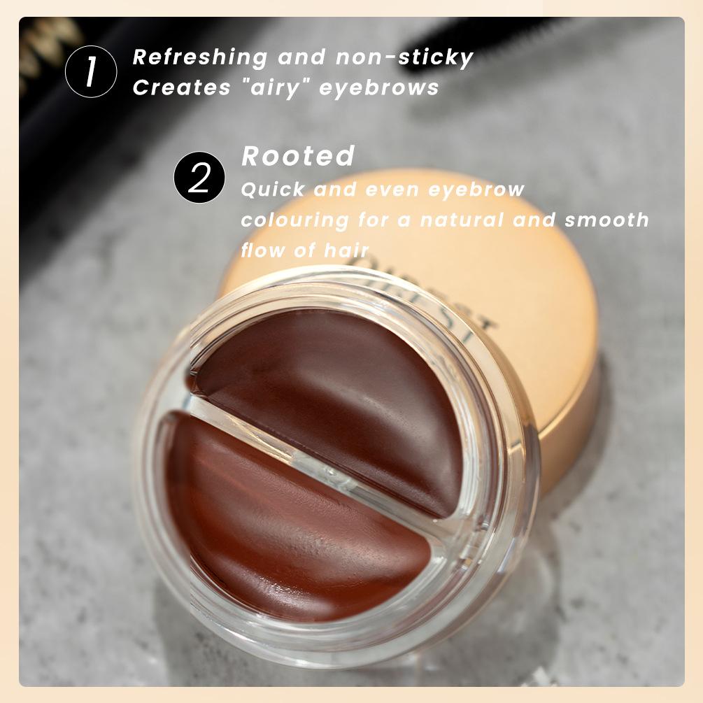 QIBEST Eyebrow Eye Cosmetic Set Waterproof Sweatproof Not Easy To Take Off Make-up Long-lasting Natural Three-dimensional Eye Make-up