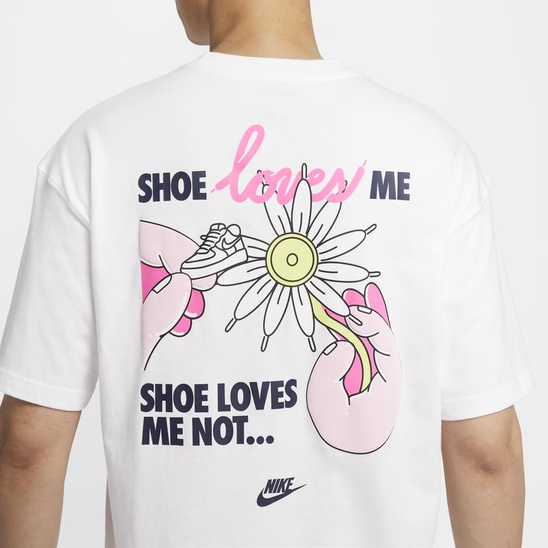 Nike Sportswear Loose Breathable Printed Casual Soft Comfortable Short Sleeve T-Shirt Men Tops White HJ0585100