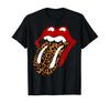 Классическая футболка Rolling Stones с леопардовым языком 100% ХЛОПОК унисекс мужские женские топы футболка