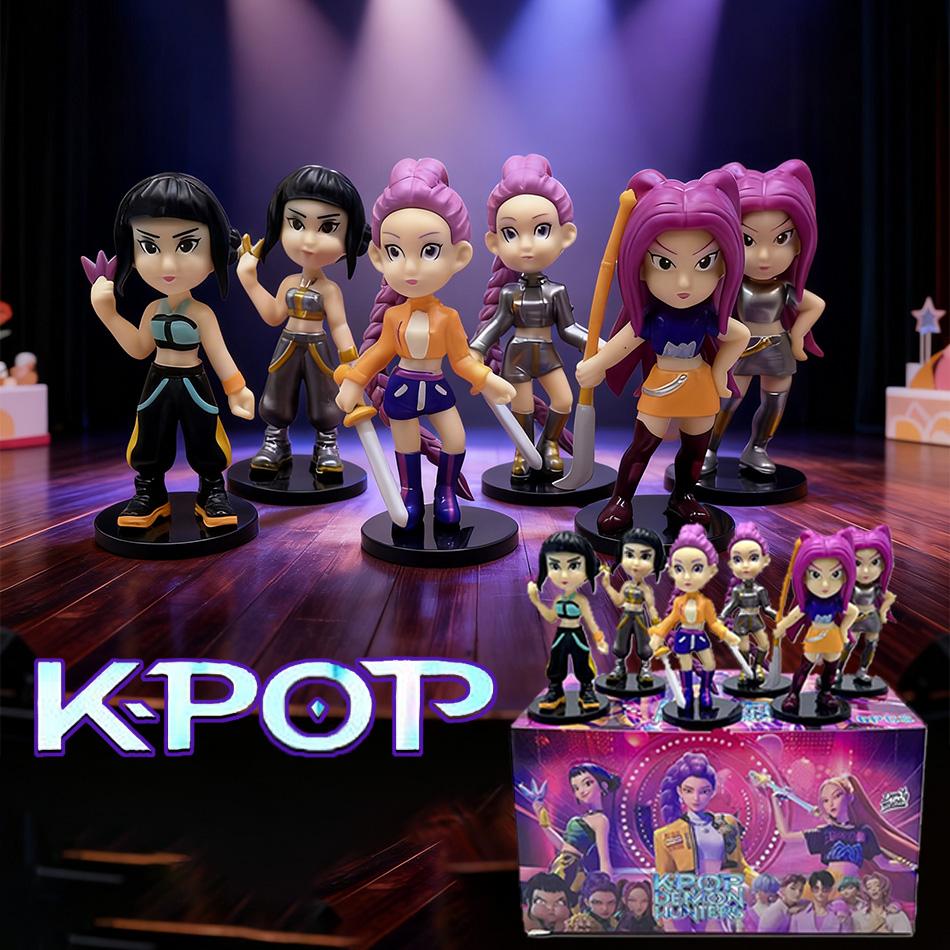 Аниме K-pop Истребители демонов Фигурка Модель Игрушка Мультяшные Игровые Периферийные Устройства Украшение Стола Коллекционные Фигурки Модель Игрушка Для Подарка Ребенку