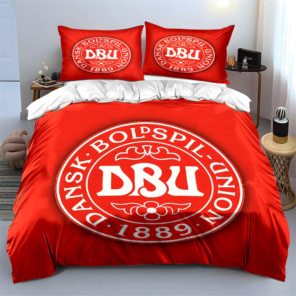 "Red Danish Football Bedding Set" Bedding Duvet Cover Set Duvet Cover Pillowcases (1 * Duvet Cover 2 * Pillowcases, without duvet insert)