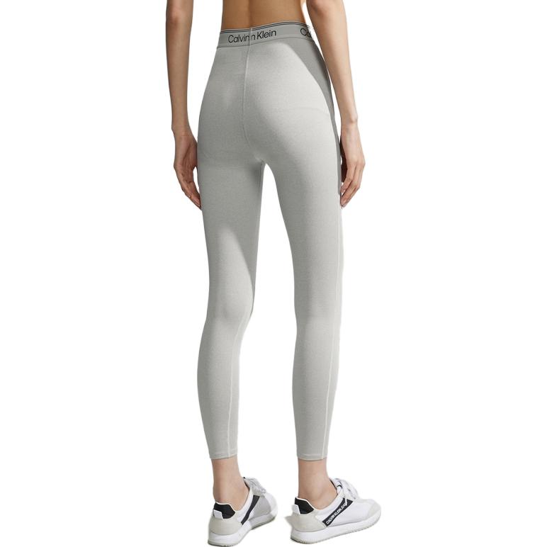 Calvin Klein Спортивные брюки прямого покроя с жаккардовым принтом и однотонным поясом, женские, мраморно-серые 4WS3L605-050