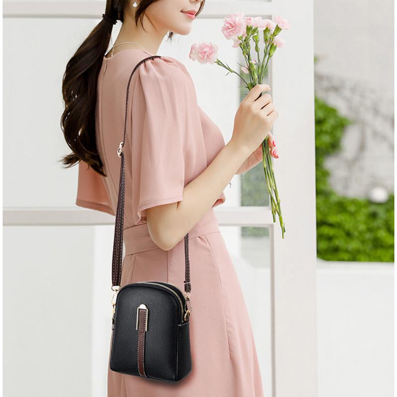 Женская сумка через плечо из искусственной кожи, однотонная сумка-мессенджер, модная сумка, простая сумка, трендовая