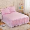 Кружевная юбка принцессы, нескользящий наматрасник, юбка с рюшами, простыня, покрывало для дома, спальни, мягкое покрывало, декор юбки-кровати