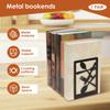 2Pcs Book Ends Creative Metal Bookends Decorative Heavy Book Ends for Shelves Multifunctional Cookbook Bookends for Home Kitchen