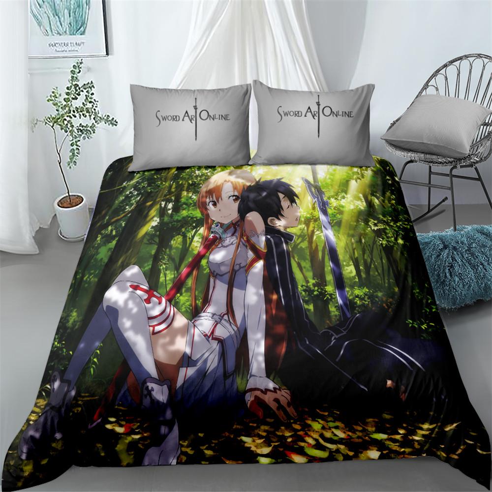 Коллекция пододеяльников с memorable игрой UK Twin Size Размер Double Size King Size US Twin Size Full Queen Size Коллекция постельного белья Sword Art