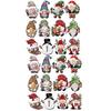 24 Pcs Christmas Tree Pendant Wooden Cartoon Hanging Ornaments Santa Snowman Dwarf Ornaments for Christmas Tree Home Party