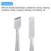 uxcell Wax Carving Wax Carving Stainless Steel Flat Bar Carving Hand Tool for Shaping and Modeling Tool, Double-Ended Knife, Tool,
