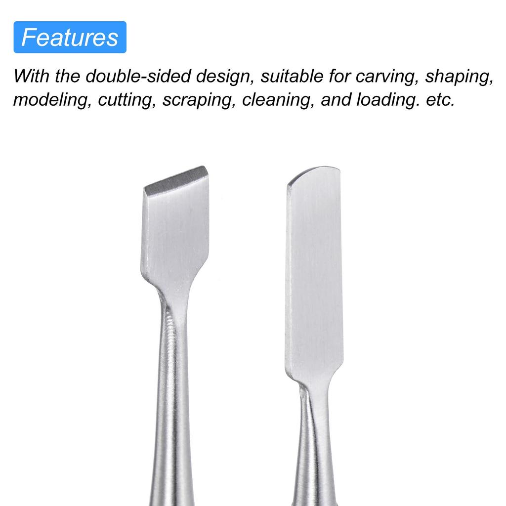 uxcell Wax Carving Wax Carving Stainless Steel Flat Bar Carving Hand Tool for Shaping and Modeling Tool, Double-Ended Knife, Tool,