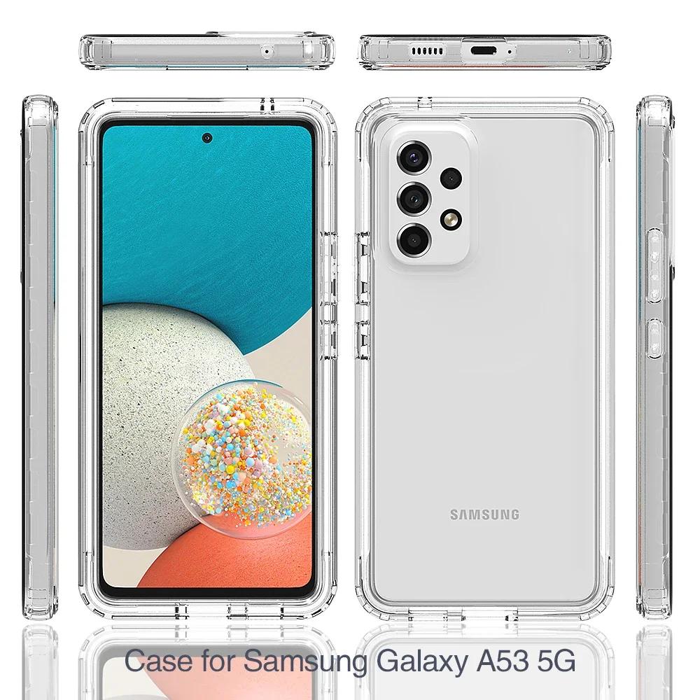 Прозрачный противоударный чехол для Samsung Galaxy S25 FE A17 A56 A55 A36 A16 5G A35 A14 A54 A34 A15 S25 edge S24 S22 S23 Ultra Plus