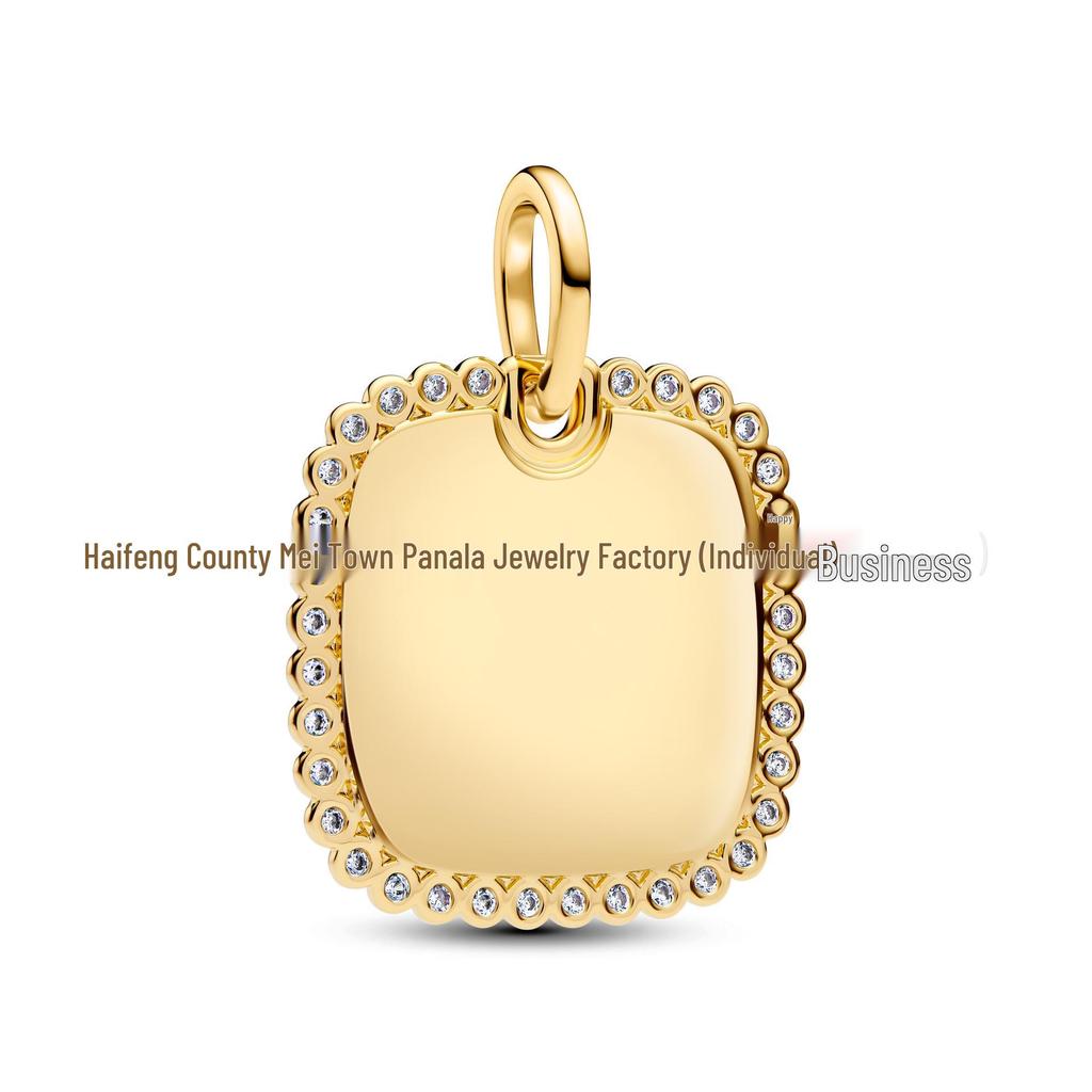 Шарм-подвеска Pan из посеребренной меди с белыми бусинами для браслетов DIY