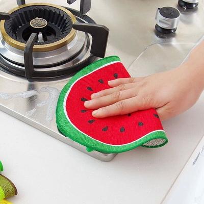 1 шт., подвесное кухонное полотенце с фруктовым принтом, полотенца из микрофибры, быстросохнущая ткань для мытья посуды