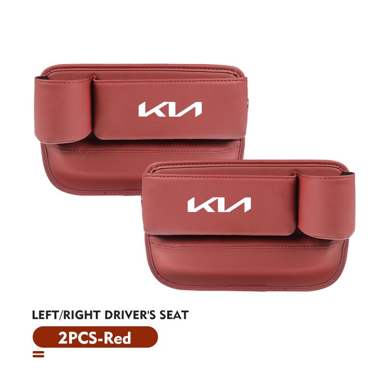 Car Seat Gap Organizer Leather Auto Console Side Crevice Storage Box For KIA K5 K2 Rio Optima Ceed Soul Picanto Stonic Venga K3 kcwx20