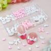 Wing Heart-Shaped 3D Nail Art Charms with Love Heart Nail Accessories Pink Ribbon Bow Nail Art Decoration DIY Design Supplies