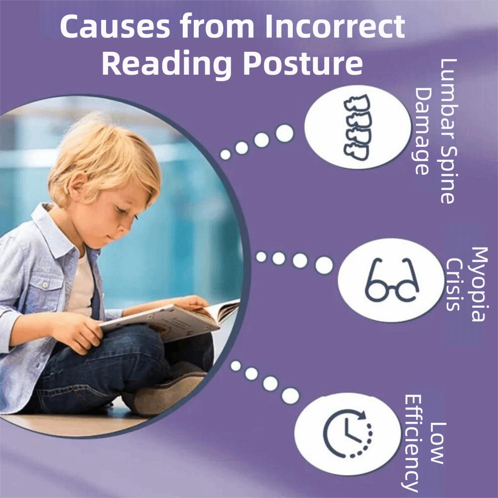 6 Adjustable Positions Desk Book Holder Heavy Duty Metal Document Holder  Reading Support