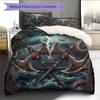 Viking Battle Axe Pattern Bedding Home Decoration Birthday Gift (1 * duvet cover + 2 * pillowcase, without core)