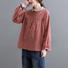Plus Size Women Plaid Long Sleeve Turn Down Collar Casual Daily Blouse