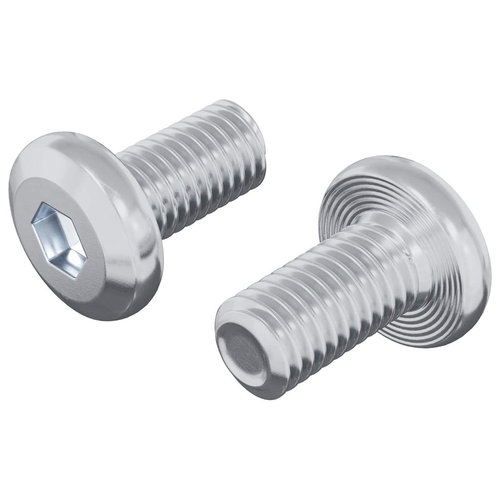 Lock Screw Universal 2 pcs Silver M6 x 12 mm Steel