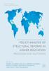 Книга Policy Analysis of Structural Reforms In Higher Education : Processes and Outcomes