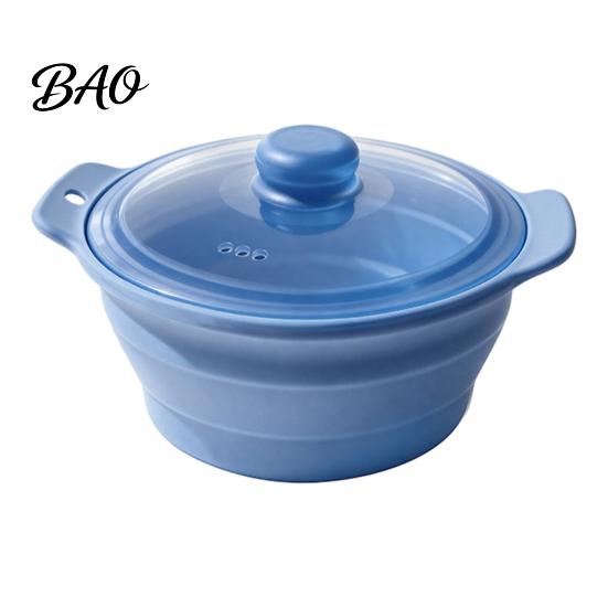 Portable Collapsible Food Steamer Foldable Silicone Microwave Steamer, Bowl, Safe Preparation Accessory Heat-Resistant Food-Grade Cookware with