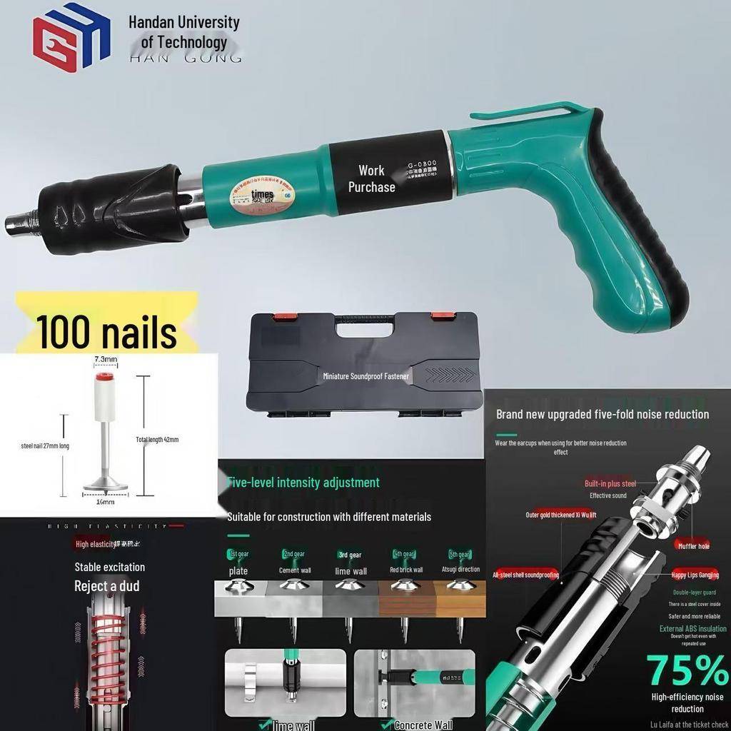 Compact Ceiling Fastener: Lightweight, Adjustable Nailing Tool for Wire and Pipe Clamping