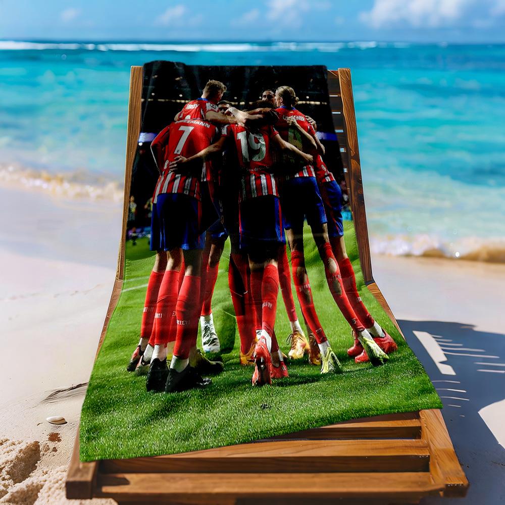 Atletico Madrid Beach Towel Super Soft Absorbent Comfortable Lightweight