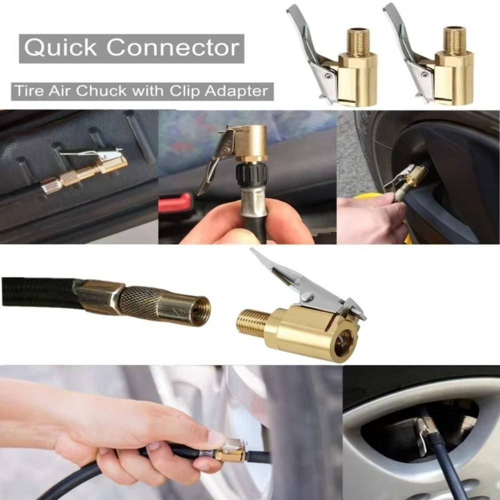 8mm Size Tire Air Chuck Clip Clamp Connector Locking Tire Chuck Vehicle Inflation