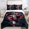Fashion Dragon and Tiger Battle All Season Duvet Cover Bedding Sets Soft Quilt Cover and Pillowcases Single/Double/Queen/King