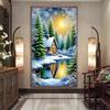Большой размер Мозаика Сделай сам Полные наборы для рисования бриллиантами Искусство Лес Озера и Луна Вышивка Крестиком Стразы