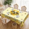 Скатерть с принтом пчел и подсолнухов, свежая бытовая скатерть для кофейного столика, подходит для длинных и круглых столов