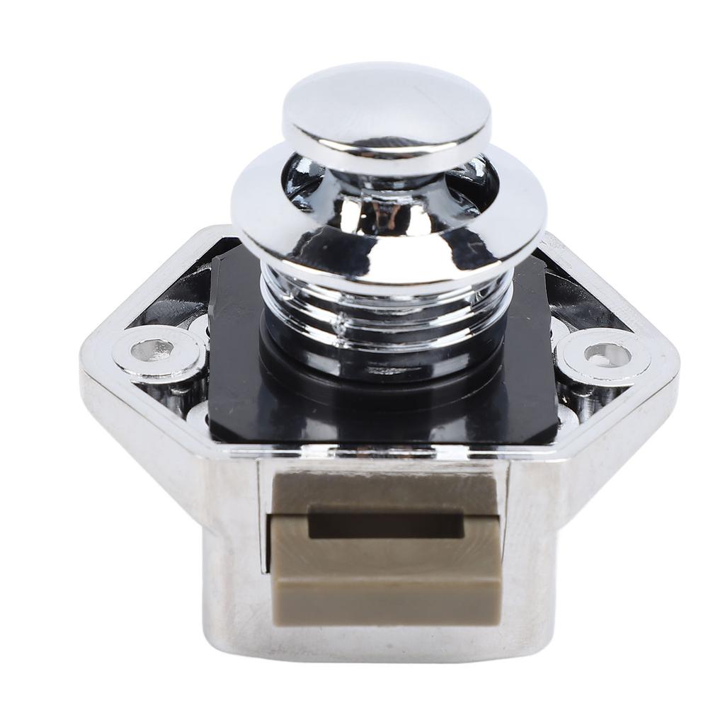 Push Button Latch Keyless Convenient Enhanced Security Easy Installation for RV Yacht Motorhome Caravan Chrome