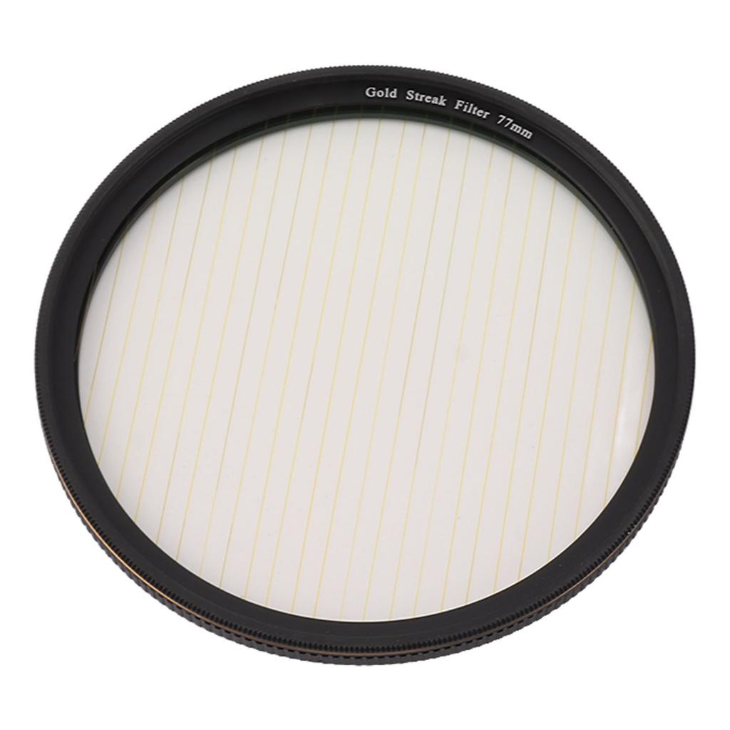 Gold Streak Filter Light Flare Effect Filter Optical Glass Camera Lens Filter with Case for