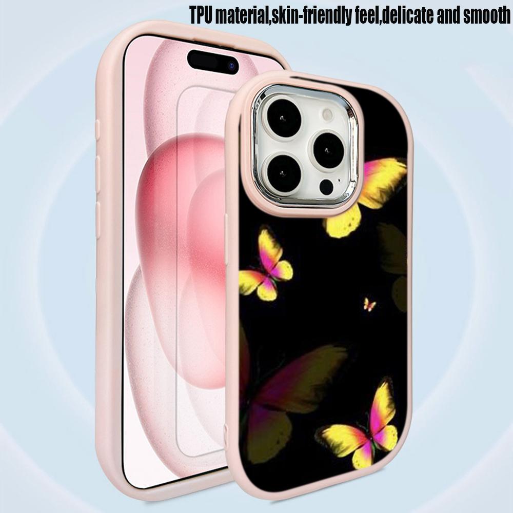 LZ4 Butterfly art design мягкий чехол для телефона Samsung S24 Ultra S23 Plus S21 FE A16 A54 A52 A06 Infinix Hot 40 30i защита объектива противоударный чехол