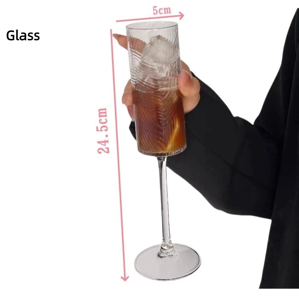 Striped Wine Cup Transparent Champagne Cup Drinkware Cocktail Champagne Cup Drink