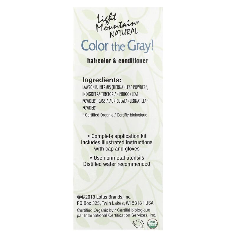 Color the Gray!, Natural Hair Color & Conditioner, Dark Brown, 7 oz (198 g)