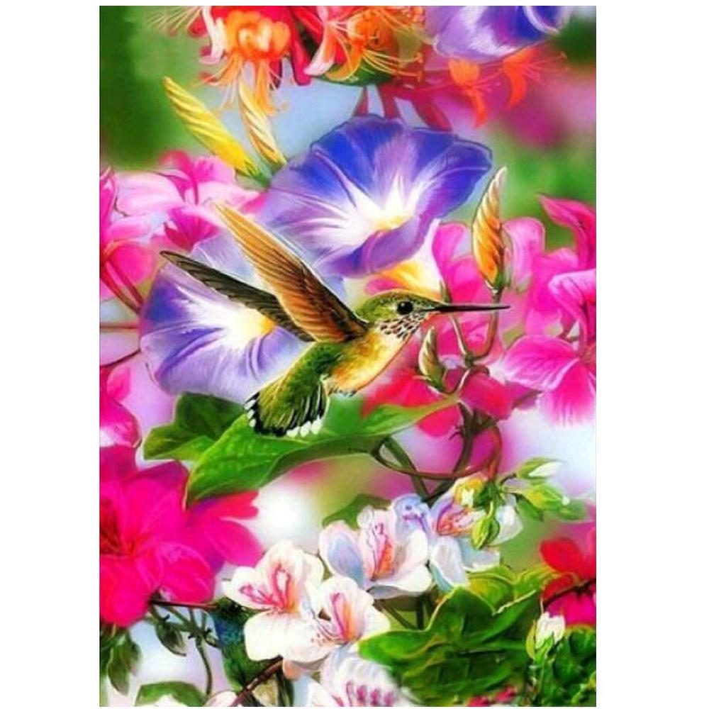 5D Diamond Painting Diy Flower And Bird Full Diamond Handmade Diamond Embroidered Mosaic Pattern Home Bedroom Decoration Gift
