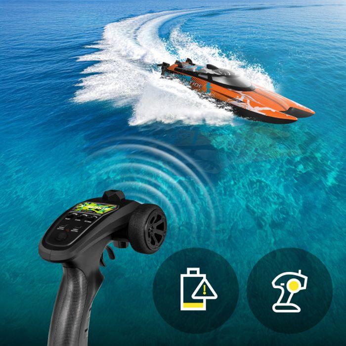 Bateau radiocommandé - OVERMAX - X-Tide - 25 km/h - 2 x 17min - Rouge