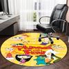 1pc Phineas and Ferb4 Carpet, Round Rug, Comfortable, Suitable for Entryways, Living Rooms, Office, And Bedrooms, Christmas Decoration