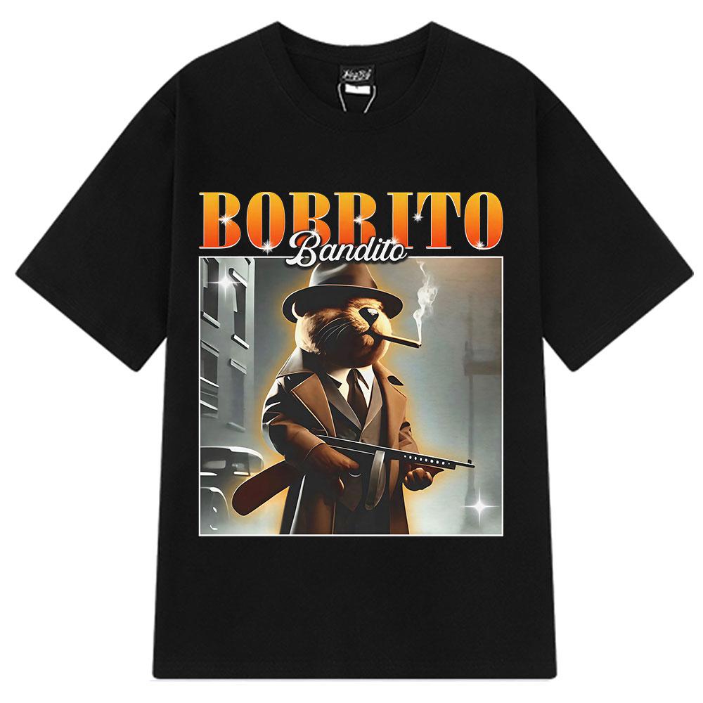 Bobrito Bandito Funny Italian Brainrot Meme Graphic Fashion Design T Shirt Unisexs Women Harajuku T Shirts Casual Cotton Tshirts