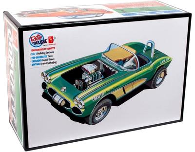 Место AMT 1962 Chevrolet Corvette 3-в-1 Пластиковая модель AMT1318 1/25