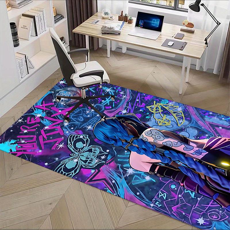 Charming Blue Butterfly Office Chair Mat: Decorative Home Office Gift for Any Room.122302a