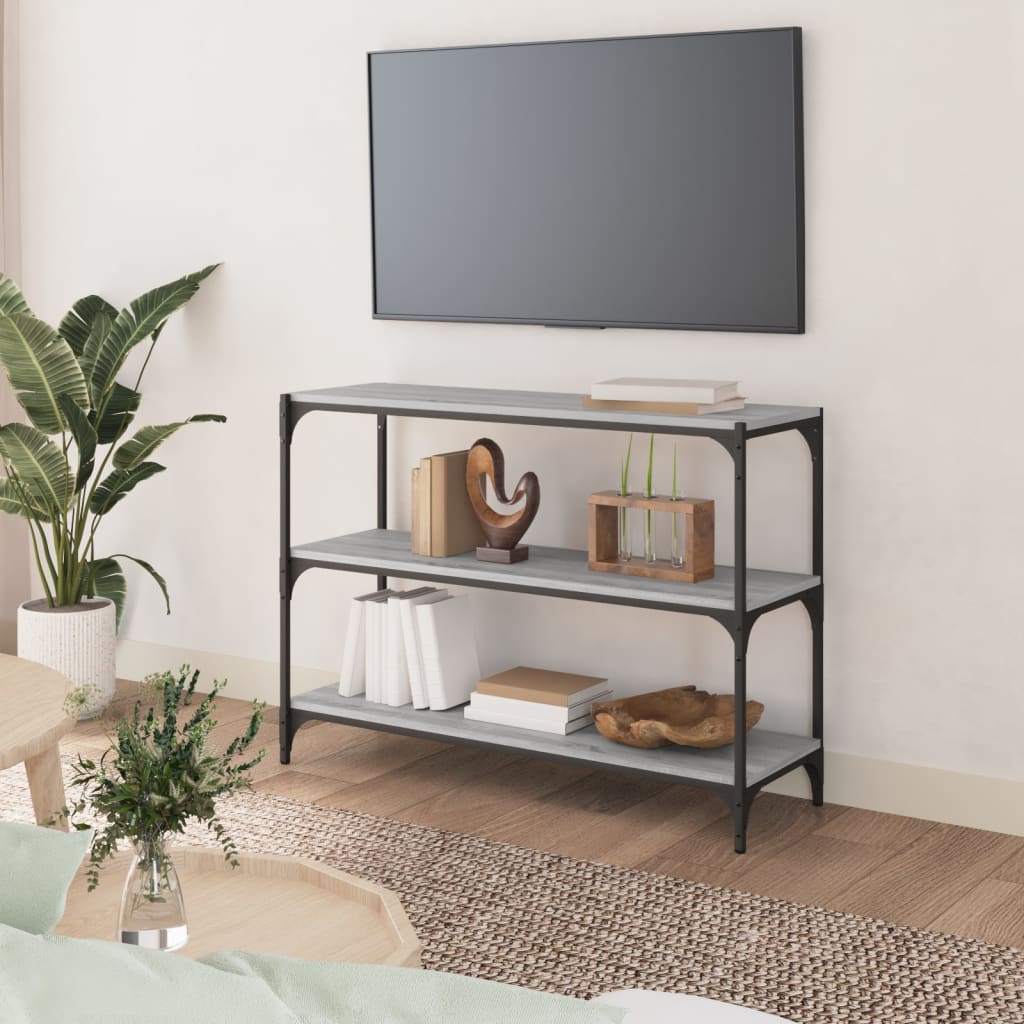 Bookshelf Gray Sonoma 100 x 33 x 70.5 cm Particleboard and Steel