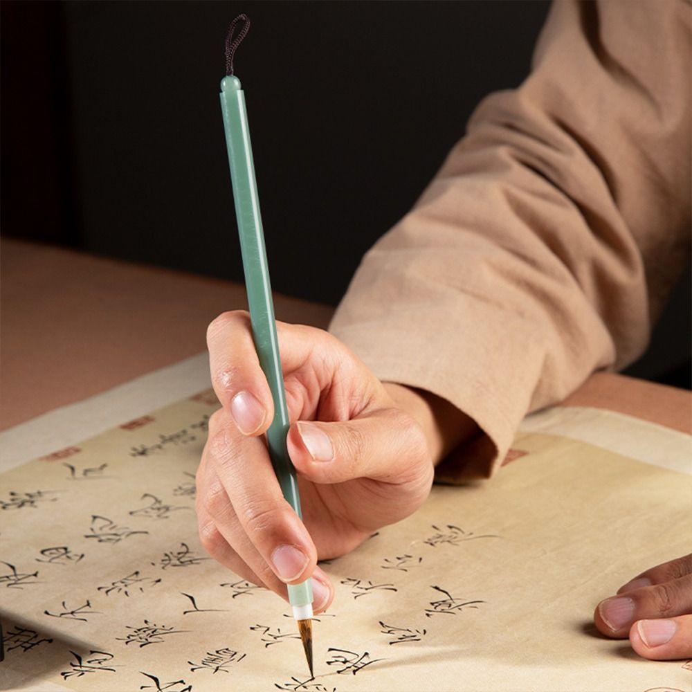 Тонкая золотая крюковая леска для рисования, четкая кисть для письма, акварель