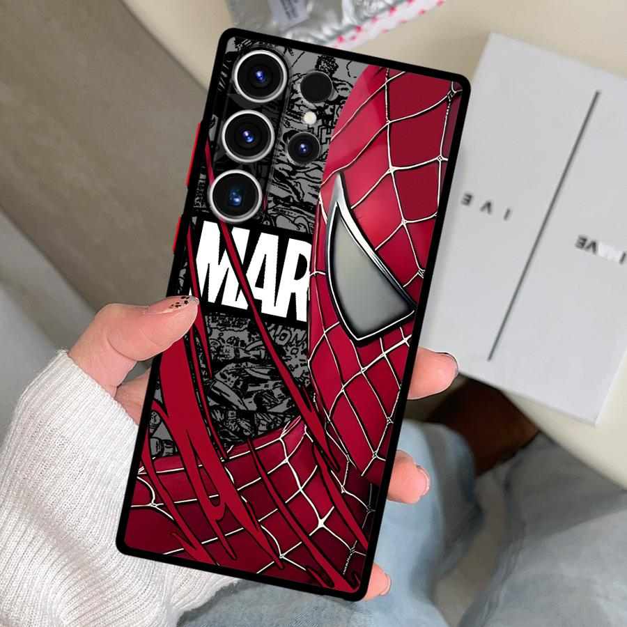 Чехол для телефона Funda для Samsung Galaxy S26 S25 Ultra Note 20 10+ S22 S23 FE S20 S24 Plus S21 Marvel Человек-паук Железный человек