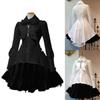 Элегантное женское готическое винтажное платье, идеально подходящее для викторианского косплея и лолиты с оборками для выпускного вечера