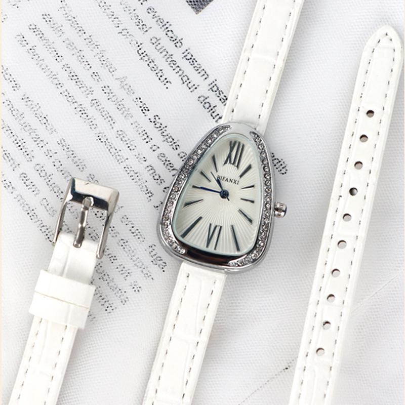 Кожаный ремешок кварцевые часы женские часы в форме змеи женские наручные часы