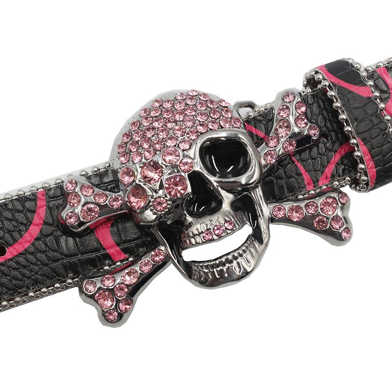 Ремень со стразами Женский ремень Мужской Инкрустированный бриллиантами Пряжка-пины Панк Модный тренд Ремень Bbsimon Мужской стиль